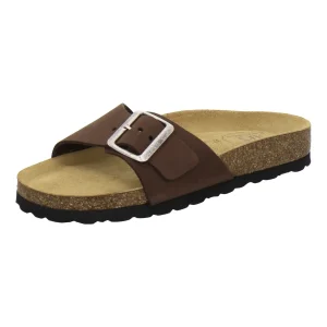 Pantoletten Damen Einschnaller mocca