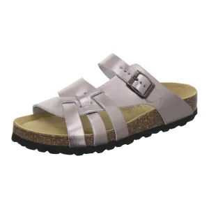 Pantoletten Damen Kralle metallic