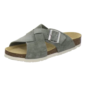 Pantoletten Damen Kreuzbandage olive