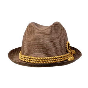 Luftiger Trilby mit goldener Seidenkordel - R354-001
