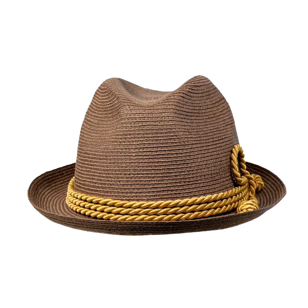 Luftiger Trilby mit goldener Seidenkordel - R354-001 – Bild 2