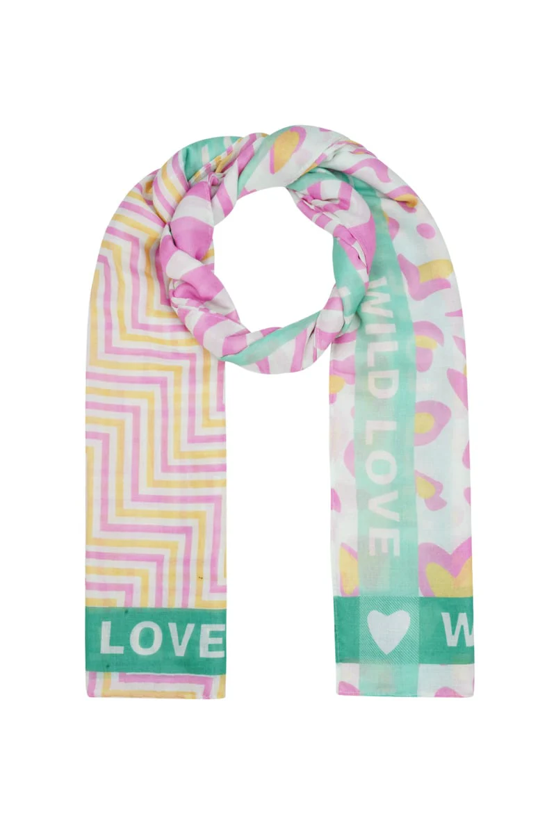 Farbenfroher Schal Wild Love - Orange & Pink – Bild 3